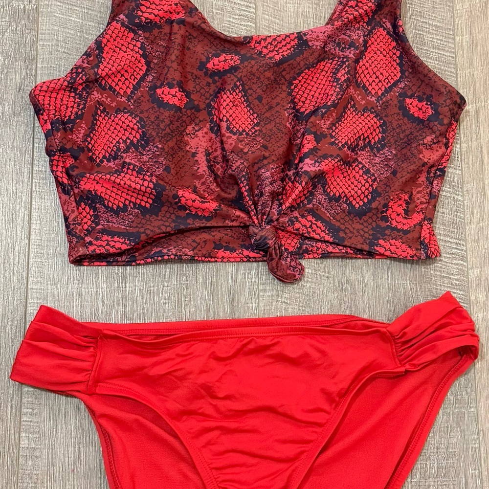 Kona Sol Vibrant Red Swimwear